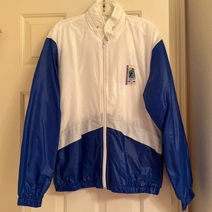 Vintage Holland America Passport to Fitness warm up jacket w/roll up hood Size M